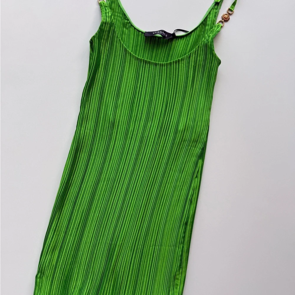 Versace Green Mini Dress - Picture 4 of 6